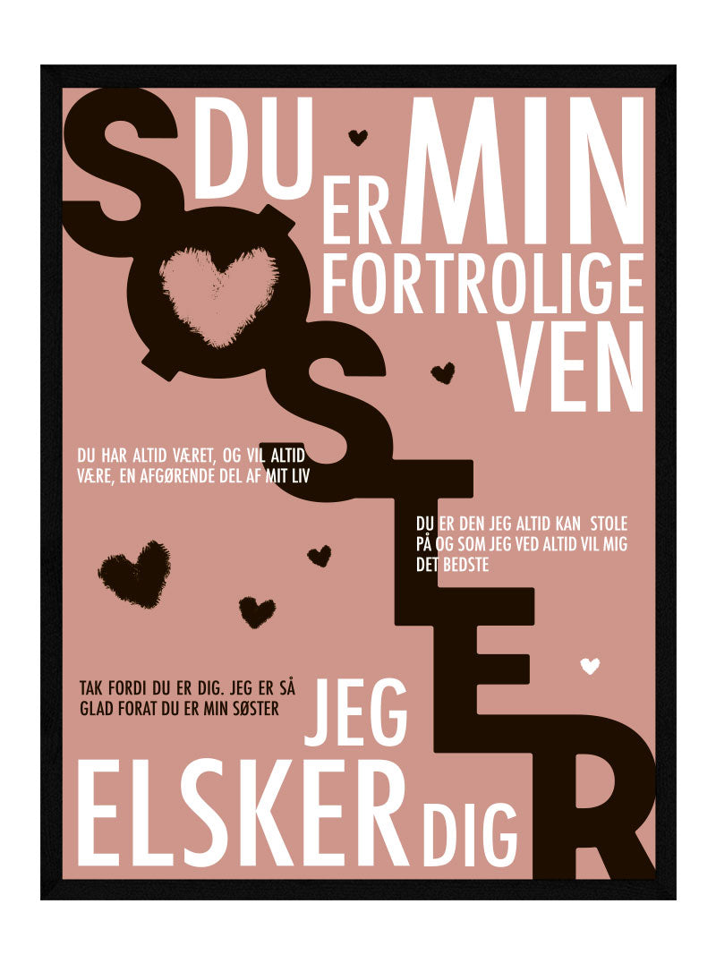 Søster Plakat Personlig Plakat