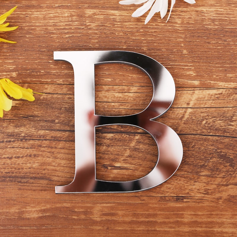 Spejl Bogstav Wallsticker  Unikke Dekorationer Til Dit Hjem  Bogstav: