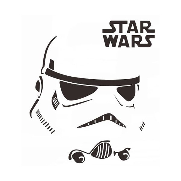 Star Wars Wallsticker  Stormtrooper Maske  41x32cm