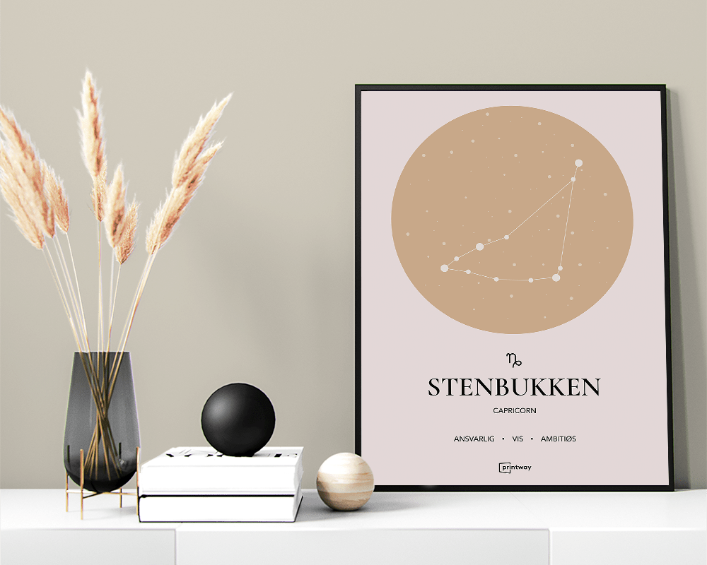 Stenbukken Stjernetegn Plakat