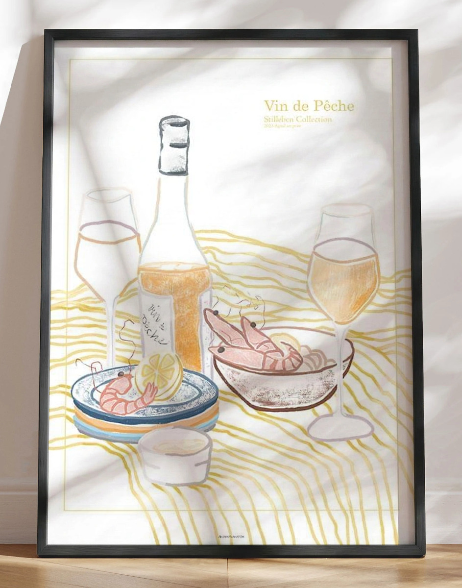 Stilleben Plakat Vin De Pãªche