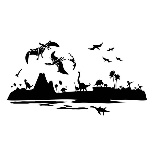 Stor Dinosaurus Wallsticker  Fascinerende Dino Verden  75x138cm