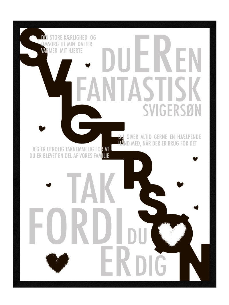 Svigersøn Plakat Personlig Plakat