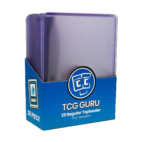 Tcg Guru  Toploader : Regular Box  25 Stk  Plastik Deck Protector Til Kort   Lommer