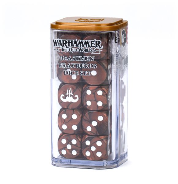 Terninger Warhammer: The Old World: Beastmen Brayherds Dice Set  18d6   Artillery   Scatter Dice   2025  99222716001