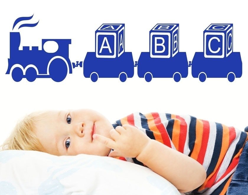 Tog Med Abc Wallsticker