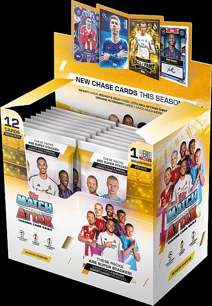 Topps Match Attax Match Attax 2025 2026: Uefa Champions League  Booster Display  Box Med 32 Pakker