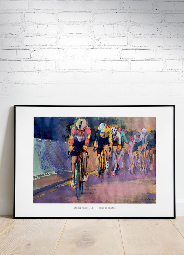 Tour De France-plakat Angreb Fra Feltet 29     21 Cm  A4  Kr  199 -