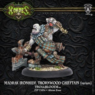Trollbloods: Madrak Ironhide  Thornwood Chieftain 2011  New Sculpt  Warlock Pip 71056