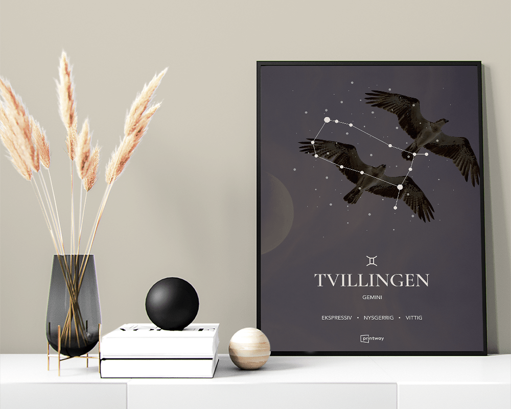 Tvillingen Stjernetegn Plakat