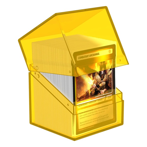 Ultimate Guard Boulder Deck Case  Deck Box  100  Standard Size Clear: Amber