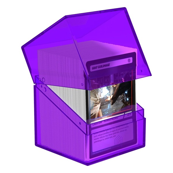 Ultimate Guard Boulder Deck Case  Deck Box  100  Standard Size Clear: Amethyst