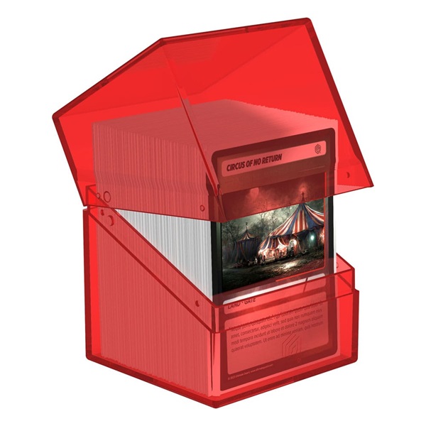 Ultimate Guard Boulder Deck Case  Deck Box  100  Standard Size Clear: Ruby