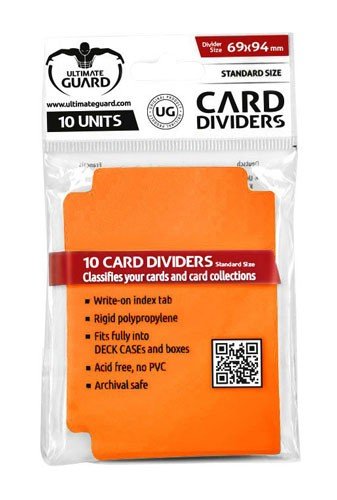 Ultimate Guard Card Dividers  Opdelere  Standard Size Orange  10