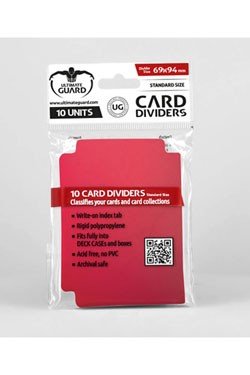 Ultimate Guard Card Dividers  Opdelere  Standard Size Red    195 184 De   10