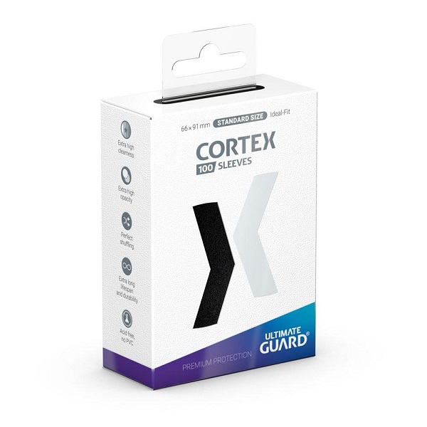 Ultimate Guard Cortex Sleeves  Kortlommer  Standard Size Black  100 Sleeves