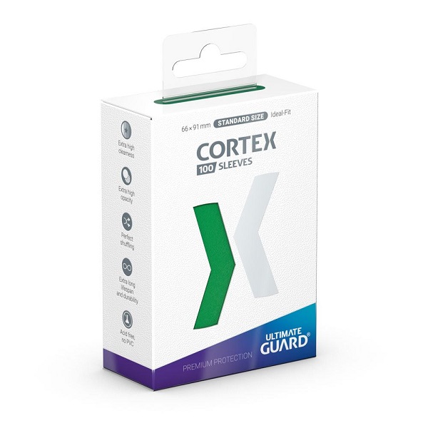 Ultimate Guard Cortex Sleeves  Kortlommer  Standard Size Green  100 Sleeves