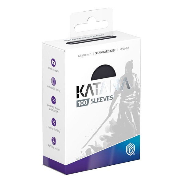 Ultimate Guard Katana Sleeves  Kortlommer  Standard Size Obsidian Shard  100 Sleeves