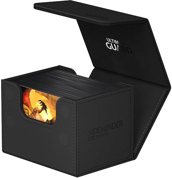 Ultimate Guard Sidewinder Deck Case  Deck Box  100  Standard Size Xenoskin Monocolor Black  Sort