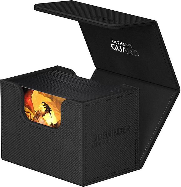 Ultimate Guard Sidewinder Deck Case  Deck Box  80  Standard Size Xenoskin Monocolor Black  Sort