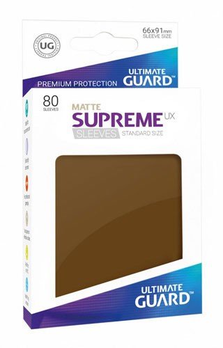 Ultimate Guard Supreme Ux Sleeves  Lommer  Standard Size Matte Brown  Brun   80