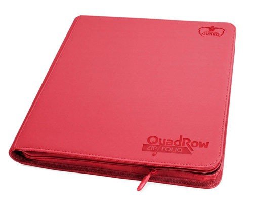 Ultimate Guard 12 24-pocket Quadrow Zipfolio  Mappe  Holder 480 Kort  Xenoskin Red    195 184