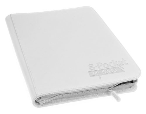 Ultimate Guard   16-pocket Zipfolio  Mappe  Holder 320 Kort  Xenoskin White  Hvid
