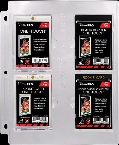 Ultra Pro Mappelommer   Huller One-touch  23pt-100pt   -pocket Sider   Stk  15841
