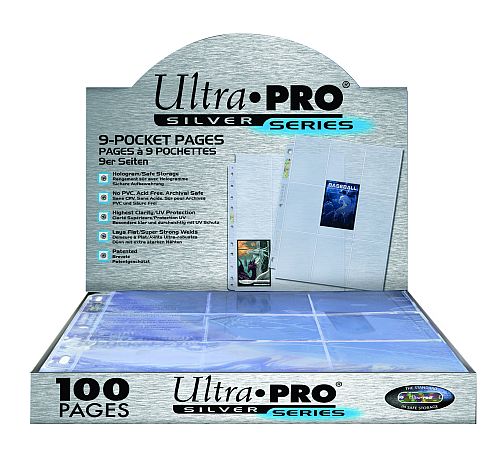 Ultra Pro Mappelommer Til Ringbind 11 Huller  Silver  Plads Til   Kort   195 165  Hver Side  100 Stk    -81442-