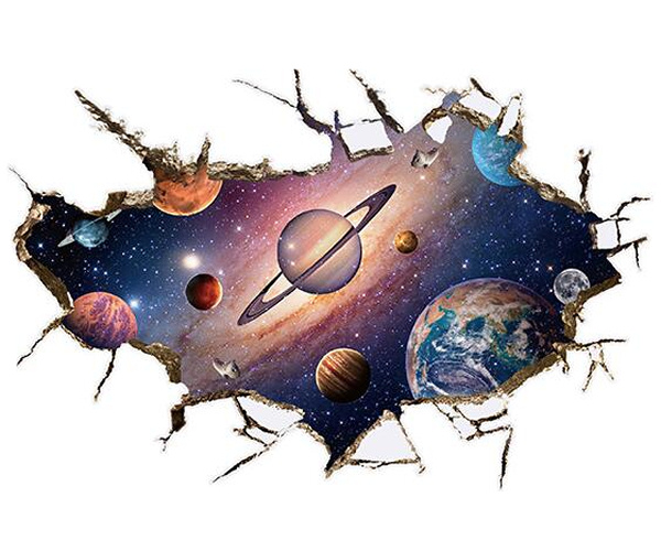 Universet Wallsticker  Hul   Væggen  90x60cm