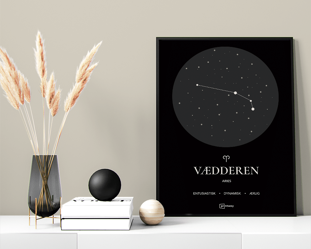 Vædderen Stjernetegn Plakat