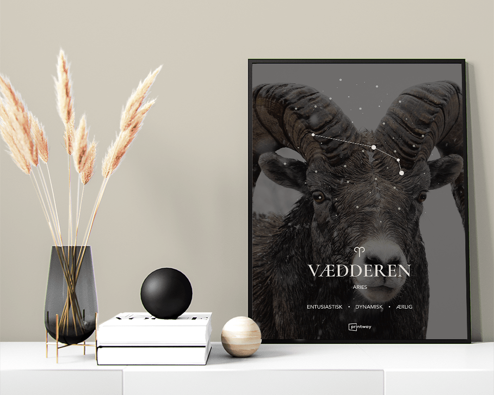 Vædderen Stjernetegn Plakat