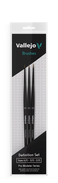 Vallejo Brush Definition Set Natural Hair Size: