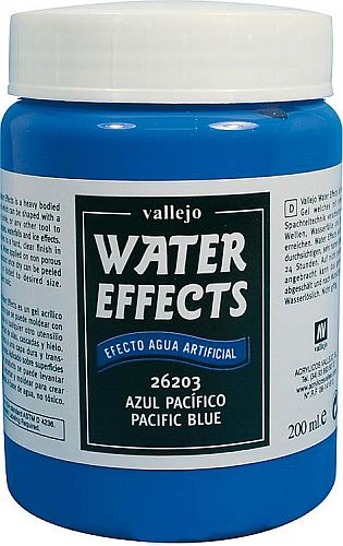 Vallejo Diorama Effects: Water Texture Heavy Pacific Blue  Bl 195 165  Gel  200 Ml
