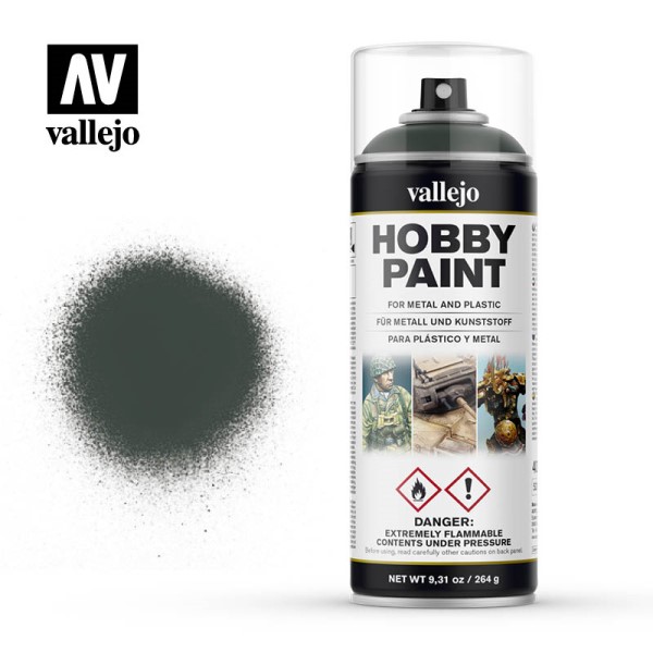 Vallejo Hobby Paint Primer Sprays: Dark Green 400ml