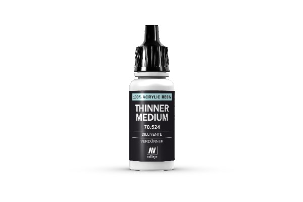 Vallejo Maling Auxiliaries: Thinner Medium 17ml