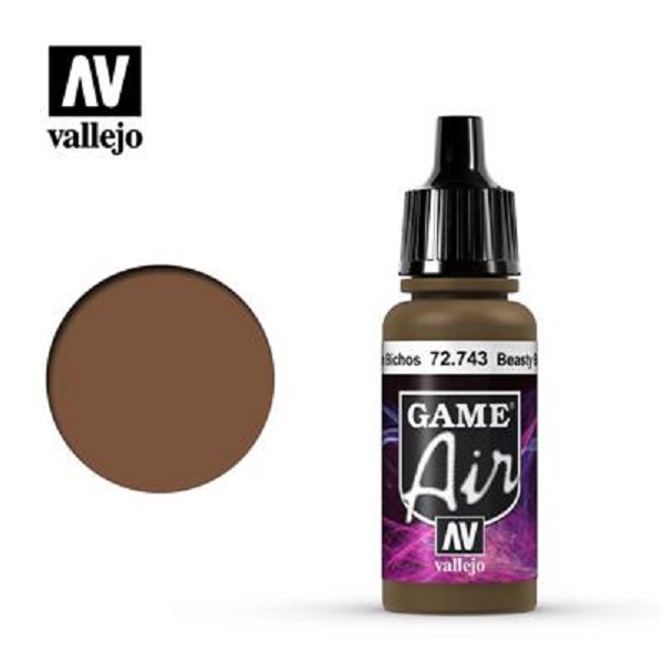 Vallejo Maling Game Air: Beasty Brown 17ml