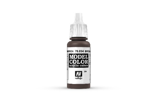 Vallejo Maling Model Color: Glaze Brown Glaze 17ml