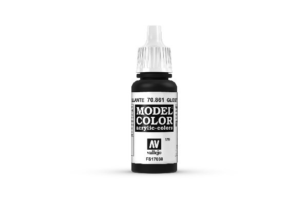 Vallejo Maling Model Color: Glossy Black 17ml