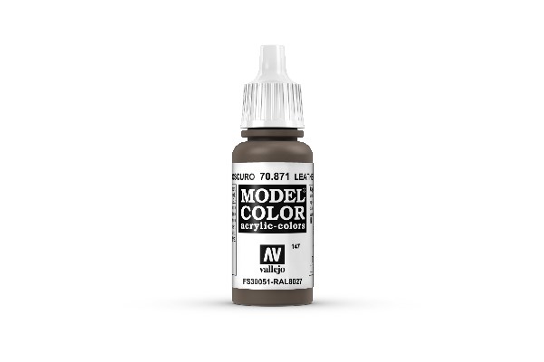 Vallejo Maling Model Color: Leather Brown 17ml