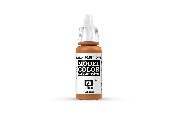 Vallejo Maling Model Color: Orange Brown 17ml