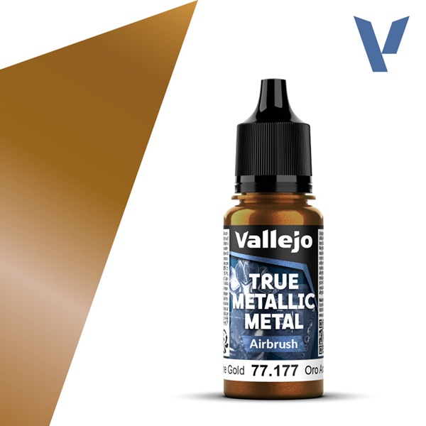 Vallejo Maling True Metallic Metal: Airbrush Arcane Gold 18ml