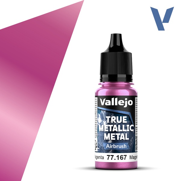 Vallejo Maling True Metallic Metal: Airbrush Crimson Magenta 18ml