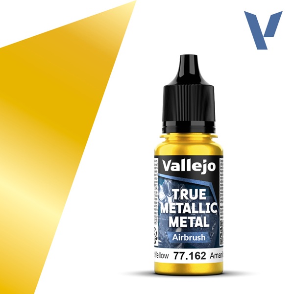 Vallejo Maling True Metallic Metal: Airbrush Radiant Yellow 18ml