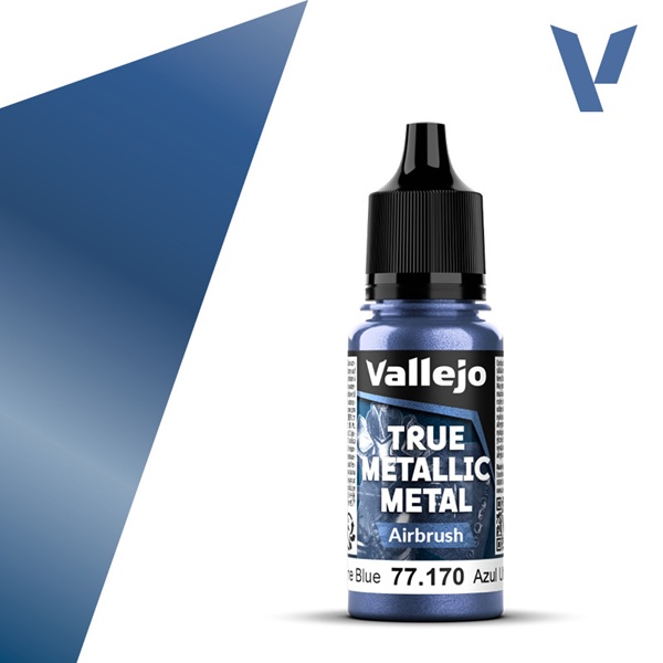 Vallejo Maling True Metallic Metal: Airbrush Ultramarine Blue 18ml