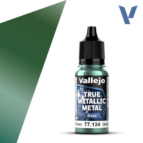 Vallejo Maling True Metallic Metal: Base Dusken Green 18ml