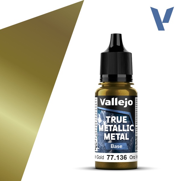 Vallejo Maling True Metallic Metal: Base Greenish Gold 18ml