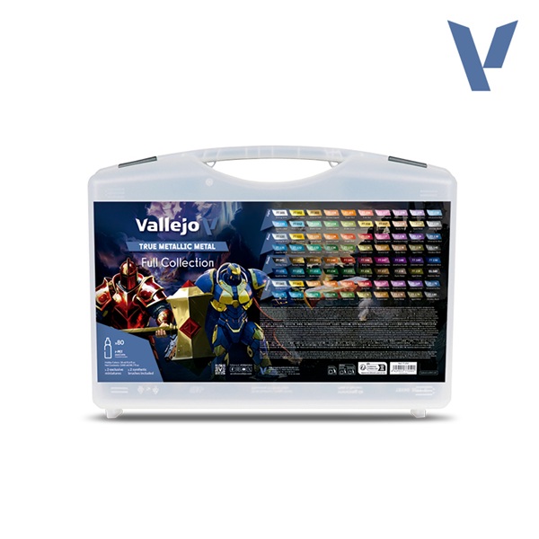 Vallejo Maling True Metallic Metal: Color Case  80 Opaque Colors