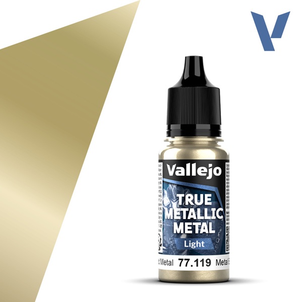 Vallejo Maling True Metallic Metal: Light Aged Metal 18ml