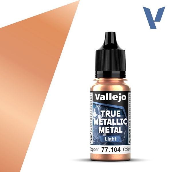 Vallejo Maling True Metallic Metal: Light Ancient Copper 18ml